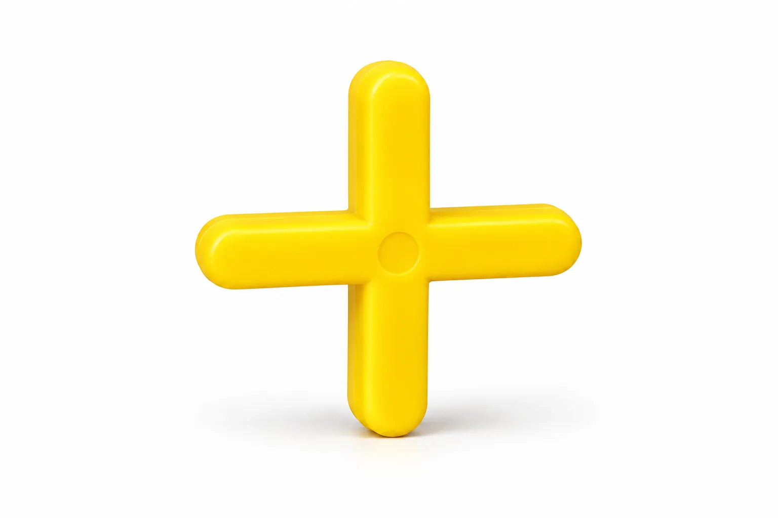 Single yellow cross tile spacer
